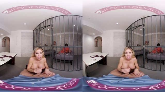 VRBangers Beautiful prisoner is working your dick to get out of prison VR