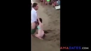 Blowjob At Beach Party