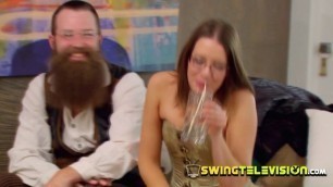 Ass licking in a wild and steamy softcore swinger orgy.