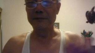 Chinese old man handsome professor