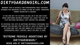 Extreme sounding peehole insertions by Dirtygardengirl