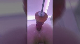 Getting machine fucked by the Beast dildo whilst in Chastity