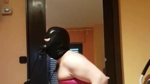 Inflatable ass and mouth gag dancing screaming assfuck sissy