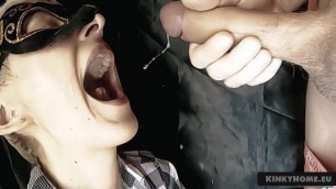 She licks Balls  - Epic Cumshot in Slow Mo