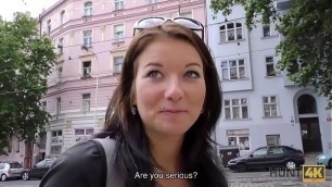 HUNT4K&period; Adventurous girl is happy to have sex for money in Prague