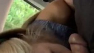 Soccer Mom Sucks my Dick in the Car when Picking her Son from School