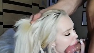 Cuckold filming my lover with huge cock fuck me and cum all over my face. Slut wife deepthroat and fucked hard pt.2