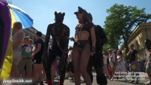 Sexy Jeny Smith at Christopher Street Day parade at Cologne. With Public Nu